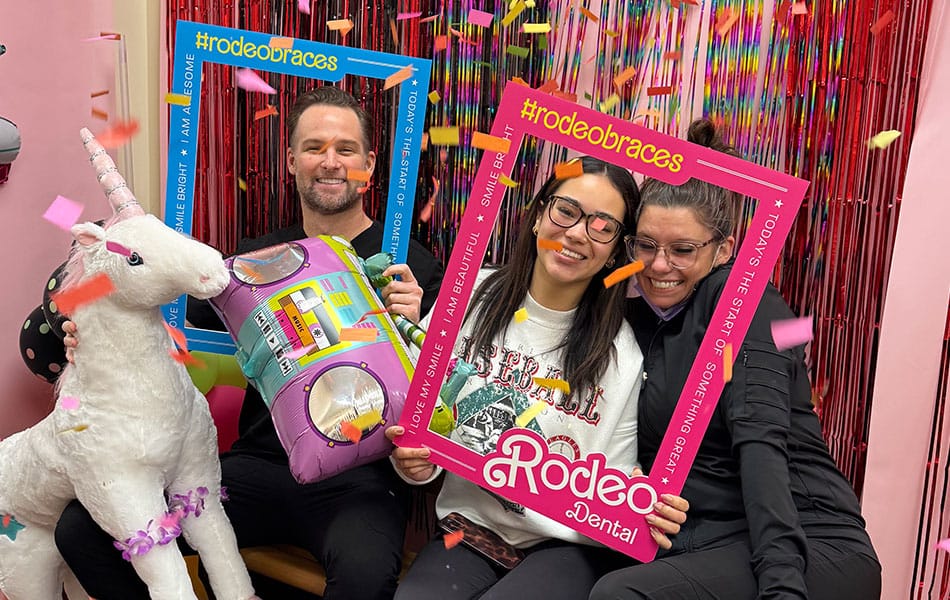 Patient comparing clear aligners and traditional braces